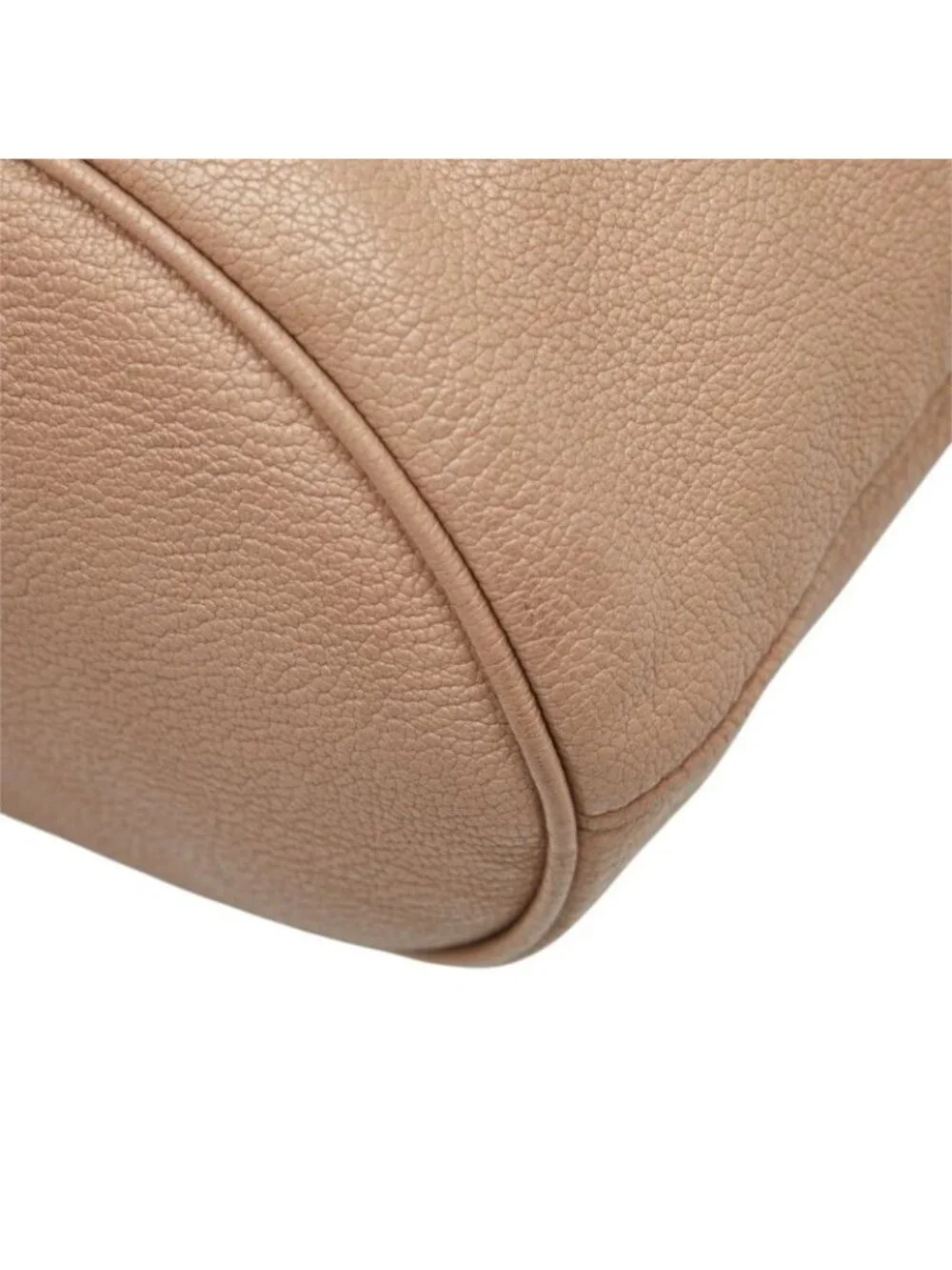 Miu Miu Handbag Drawstring Pink Beige Leather